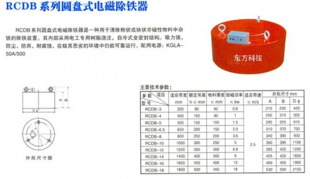 RCDB系列懸掛式電磁除鐵器